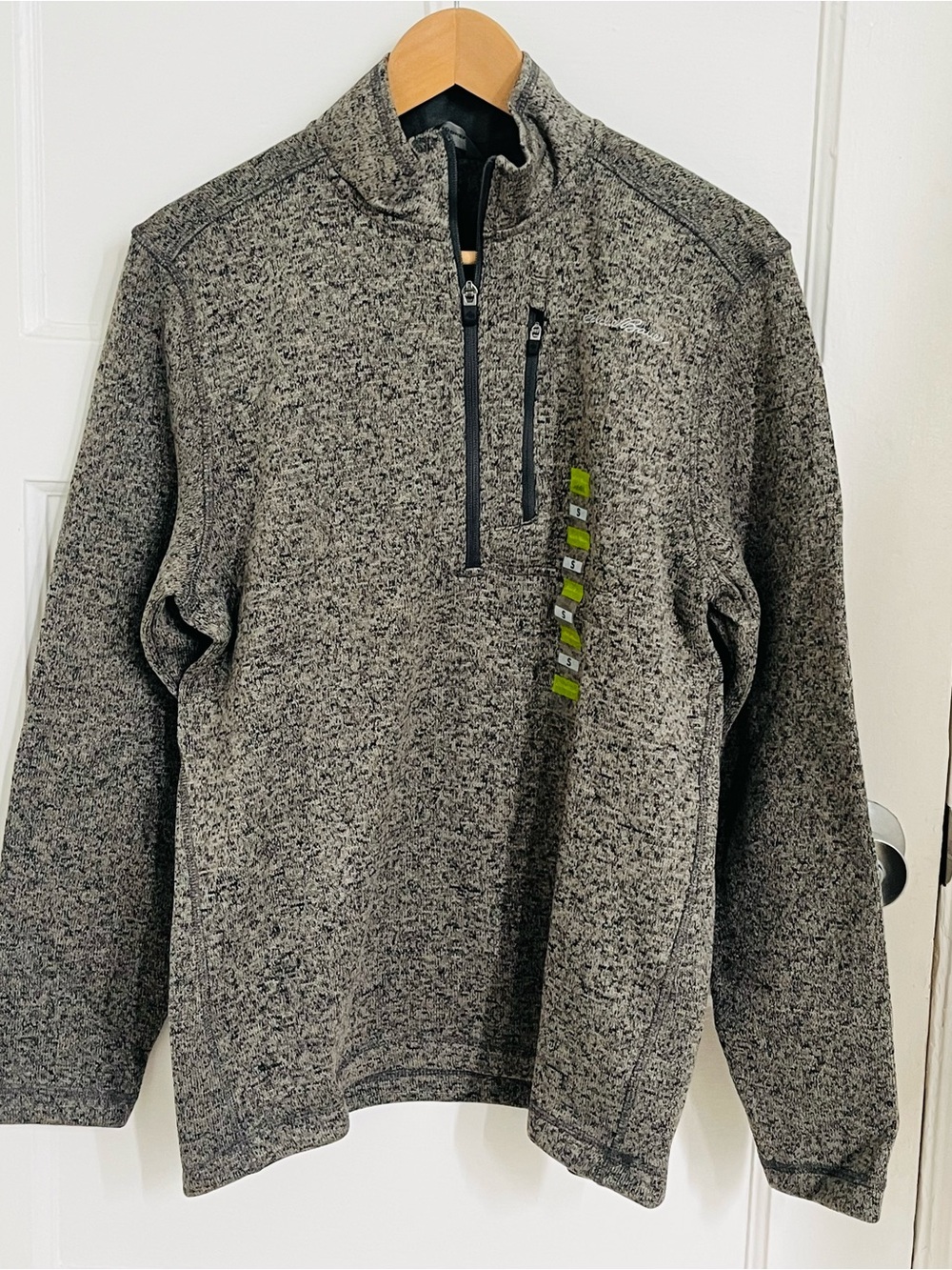 Eddie Bauer Men's Gray Quarter-Zip Sweater Pullover Size S